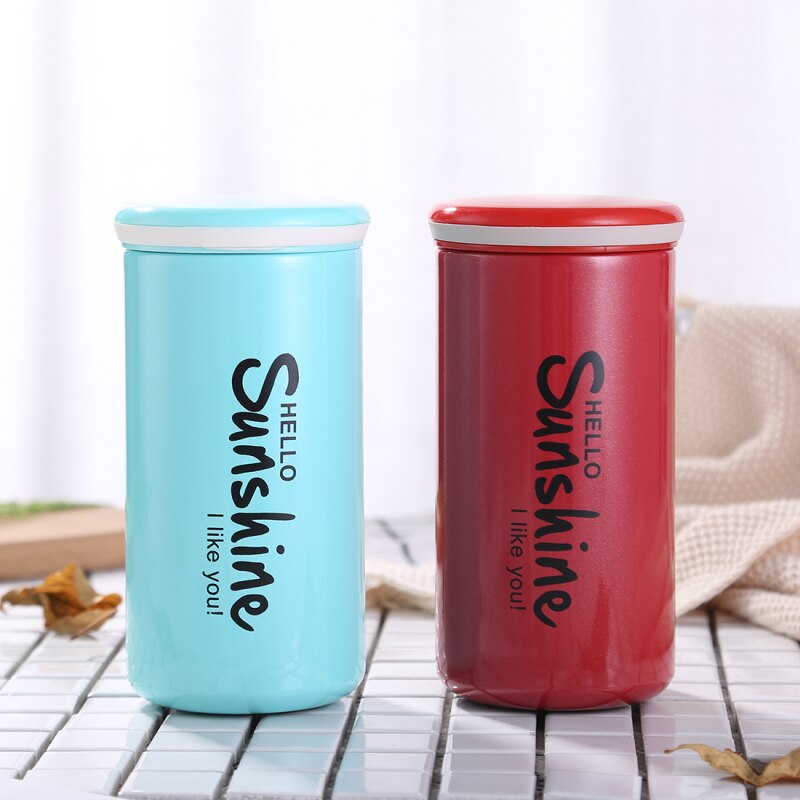 350ml termokander kaffekrus kop rustfri stål vakuumkolber rejse termisk isoleret vandflaske tumbler thermo cafe