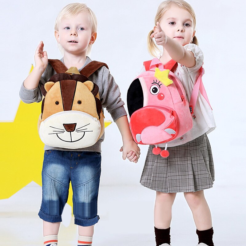 BOBDOG 3D Animal Plush Children Backpacks kindergarten Schoolbag Kids Backpack Children School Bags Girls Boys Back