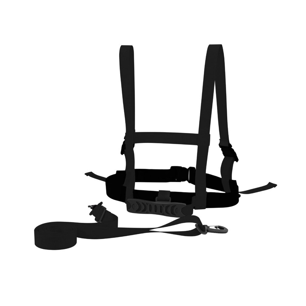 Winter Ski Training Riem Winter Polar Fleece Waterdichte Fitnessapparatuur Schaatsen Ski Training Harnas Veiligheid Schouderriem: black