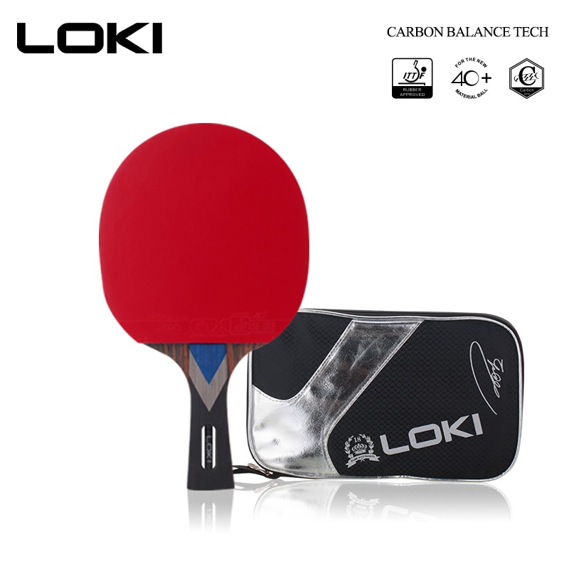 Loki Professionele Tafeltennis Racket Carbon Blade Met Rubber Ping Pong Bat Geavanceerde Ping Pong Rackets Voor Snelle Aanval Arc