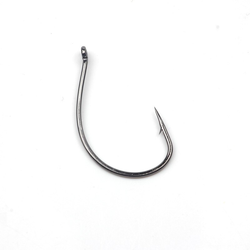 Rompin-anzuelos de pesca de 20 piezas, anzuelos de pesca de acero de alto carbono 8003, gusano sin necesidad de agua, anzuelos de pesca de gran espacio para lubina, gusano suave