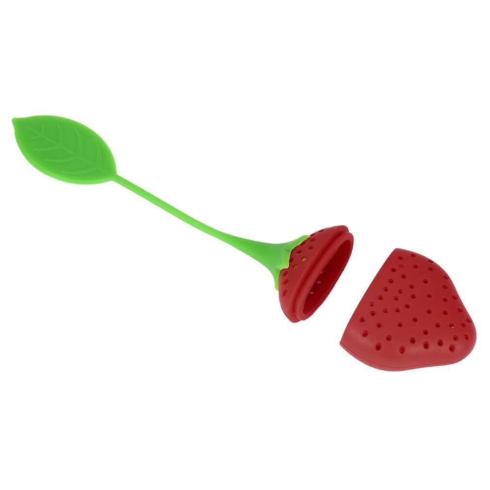 Strawberry Shape Tea Infuser Pure Soft Silicone Rubber Loose Tea Leaf Strainer Herbal Spice Filter Diffuser Kitchen Gadget