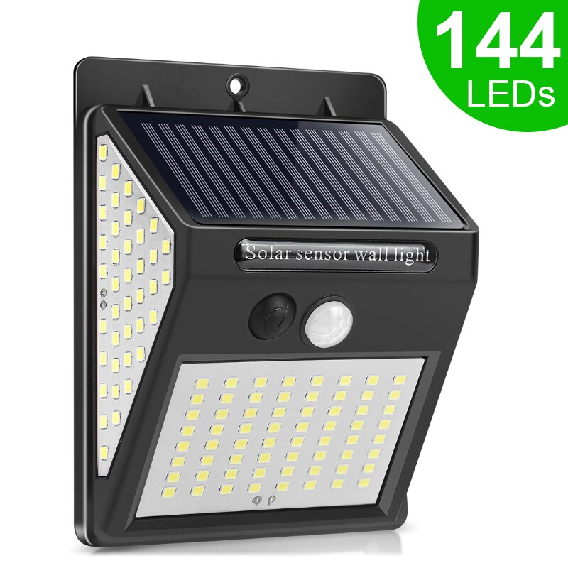 100/144 Led Outdoor Solar Light Motion Sensor Wandlamp Waterdichte Zonne-energie Pathway Licht