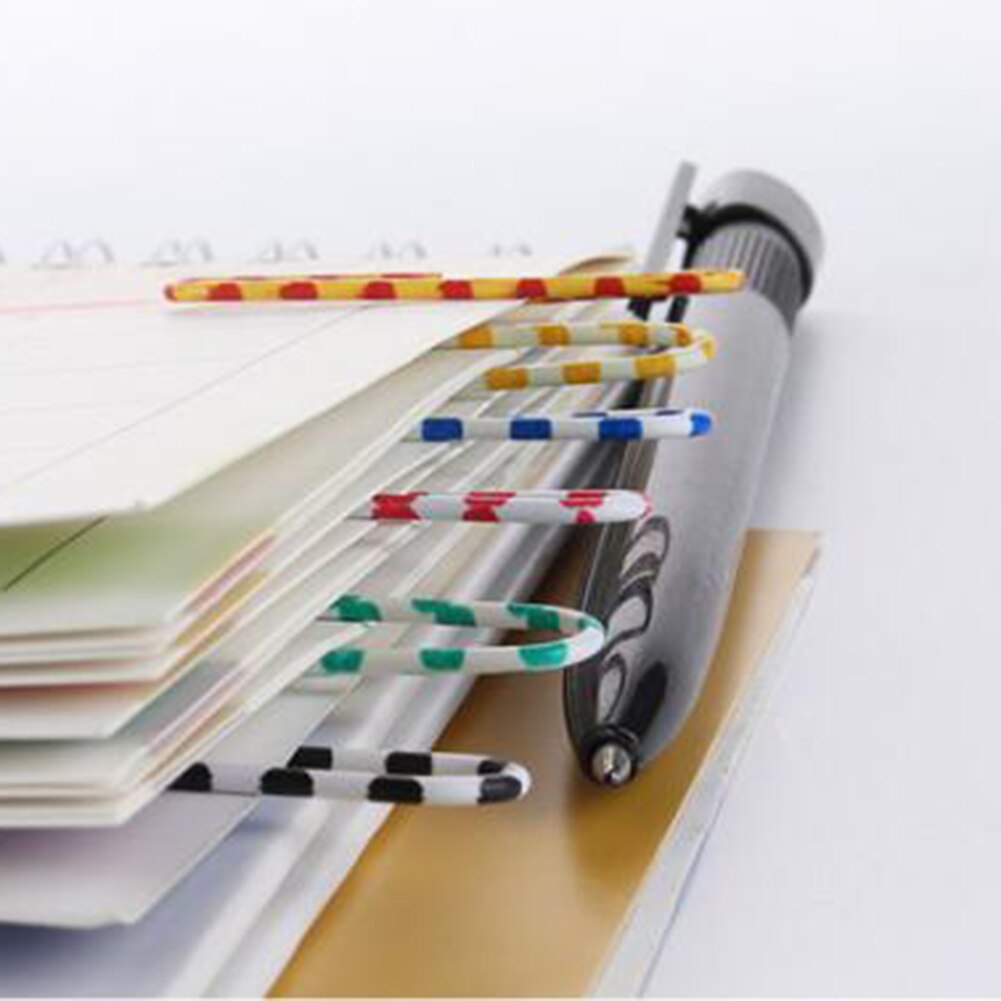 200Stck Papier Clips 28mm Metall Papier Clips Langlebig Und Rostfrei Hinweise Clips Für Büro Schule Dokument Organisation Farbe Clip