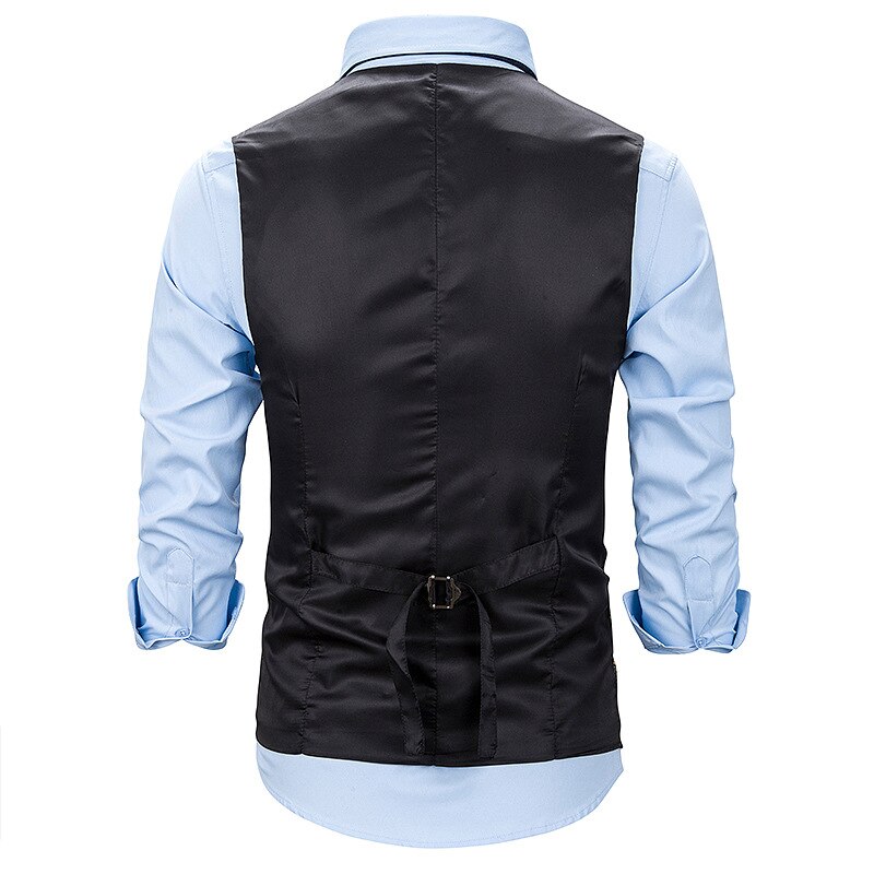 Suit Steampunk Vest Men Double Breasted Bronzing Mens Waistcoat Night Club Wedding Formal Kamizelka Meska