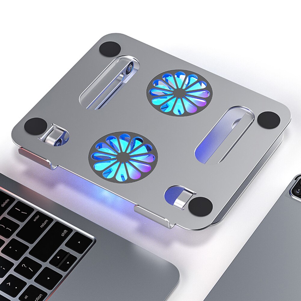 Foldable Laptop tablet Stand With Cooling Fan Heat Dissipation Aluminum For Desktop MacBook Air Pro Stand Notebook Holder Cooler