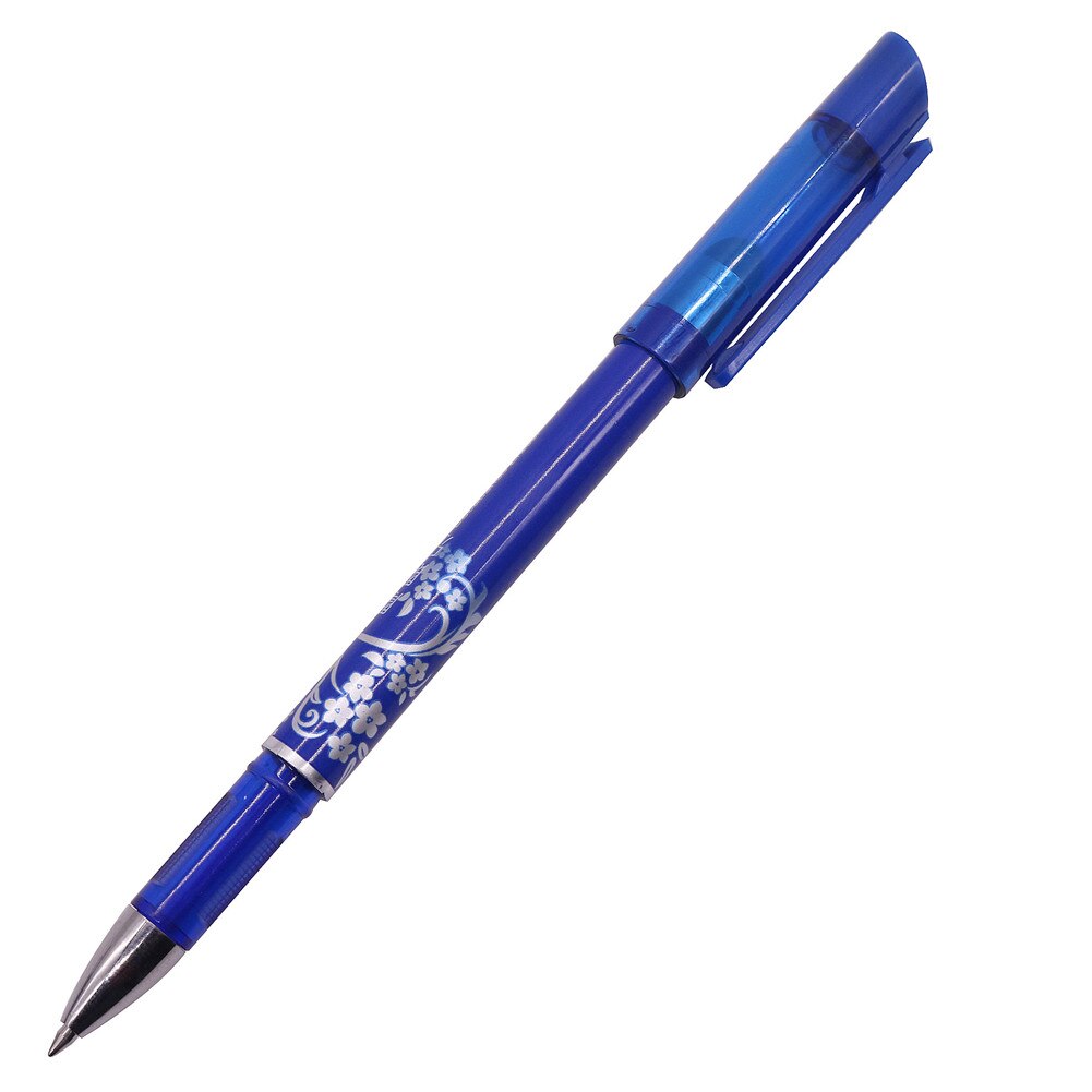12 Pcs Magic Pen Erasable Gel Pen 0.5mm Tip Blue Refill Student Stationery Writing Pen