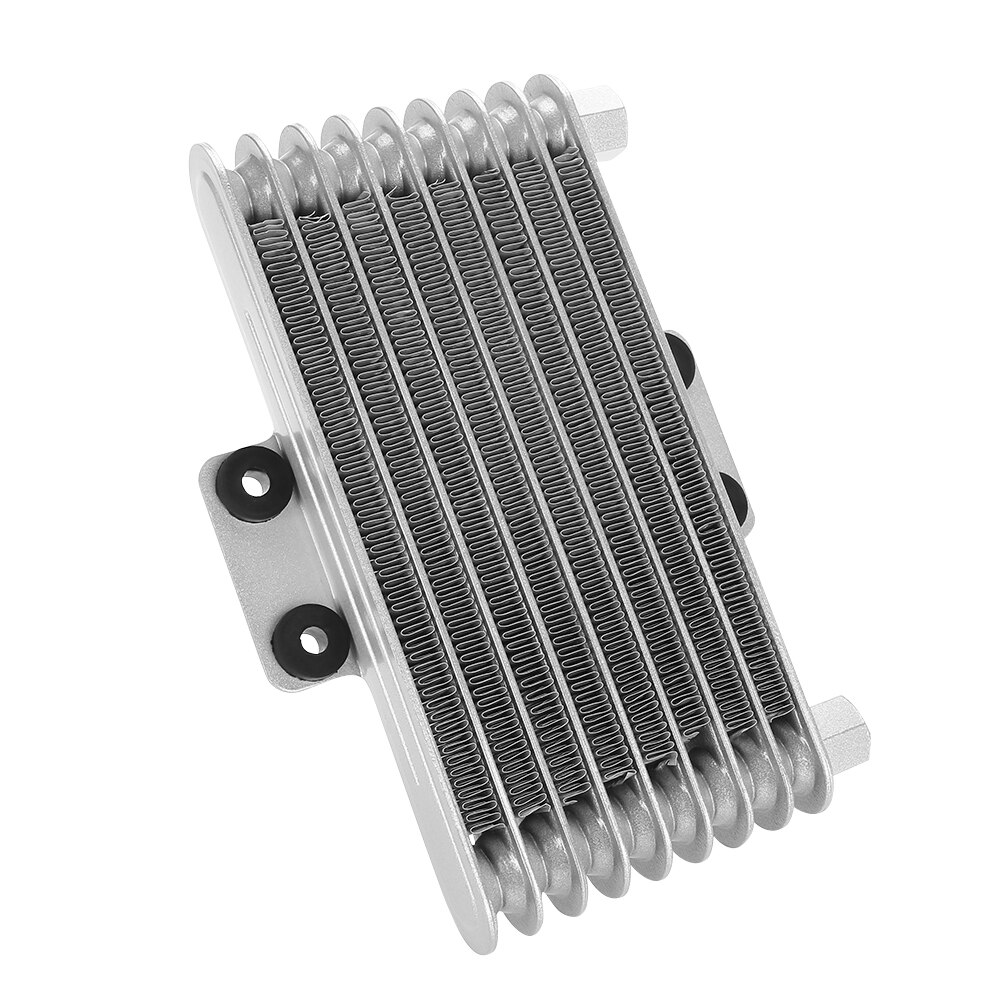 Motorcycle Engine Oil Cooler 125ml Engine Oil Coolers Cooling Engine Temperature Oil Cooler For Most Motorcycles Dirt Bikes: Silver