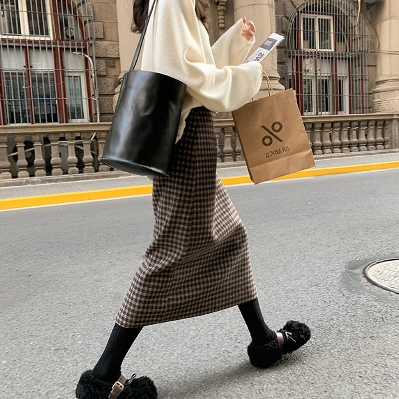 Jupes de maternité en laine épaisse, Chic, ventre – Grandado