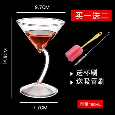Rødvin glass kopp whisky glass varmebestandig glass sugende juice melk kopp te vin kopp med drikkerør sugerør: 4