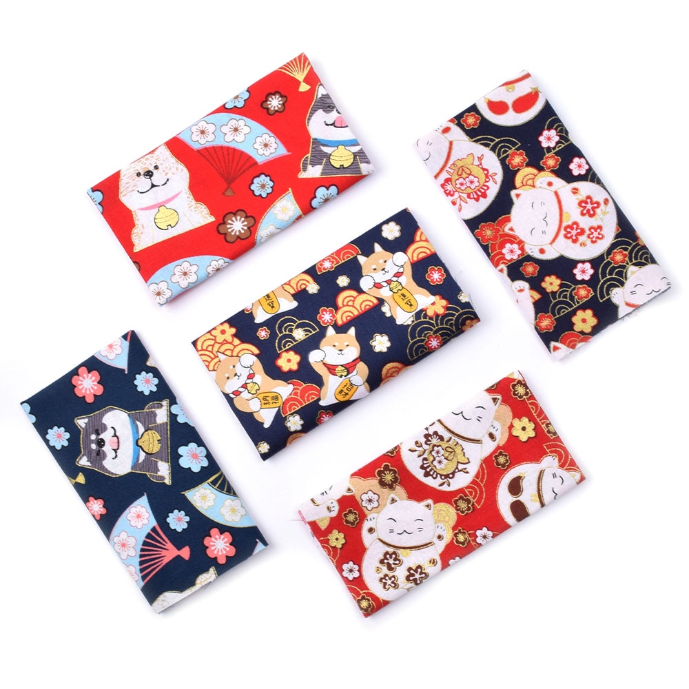 Gjør-det-selv 5 stk/partier 20 x 25cm sefyr-kattmønster 100%  pur-skjære bomull lappeteppestoffbunt sy quilting til håndlaget