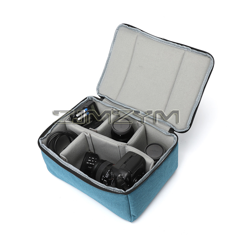 Camera Insert Bag Thick Padded DSLR Camera Photography Equipment Protective Bag Gear Protection Carrying Case Zipper Closure