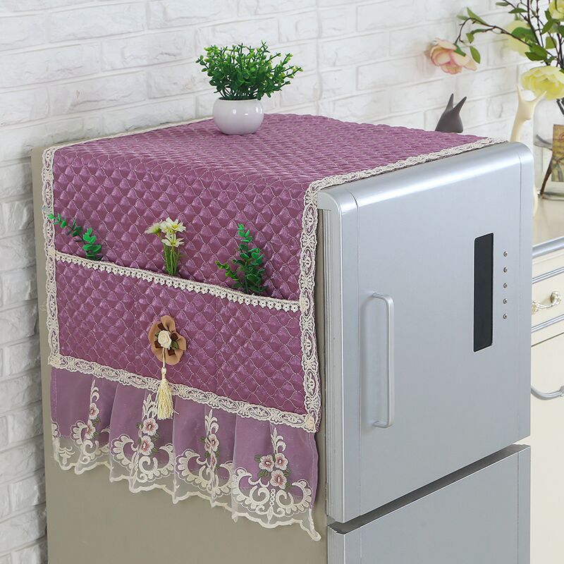 High End Refrigerator Covers Home Decoration Luxury Fridge Cover Refrigerator Dustproof Covers: C6-singelopen-55x130