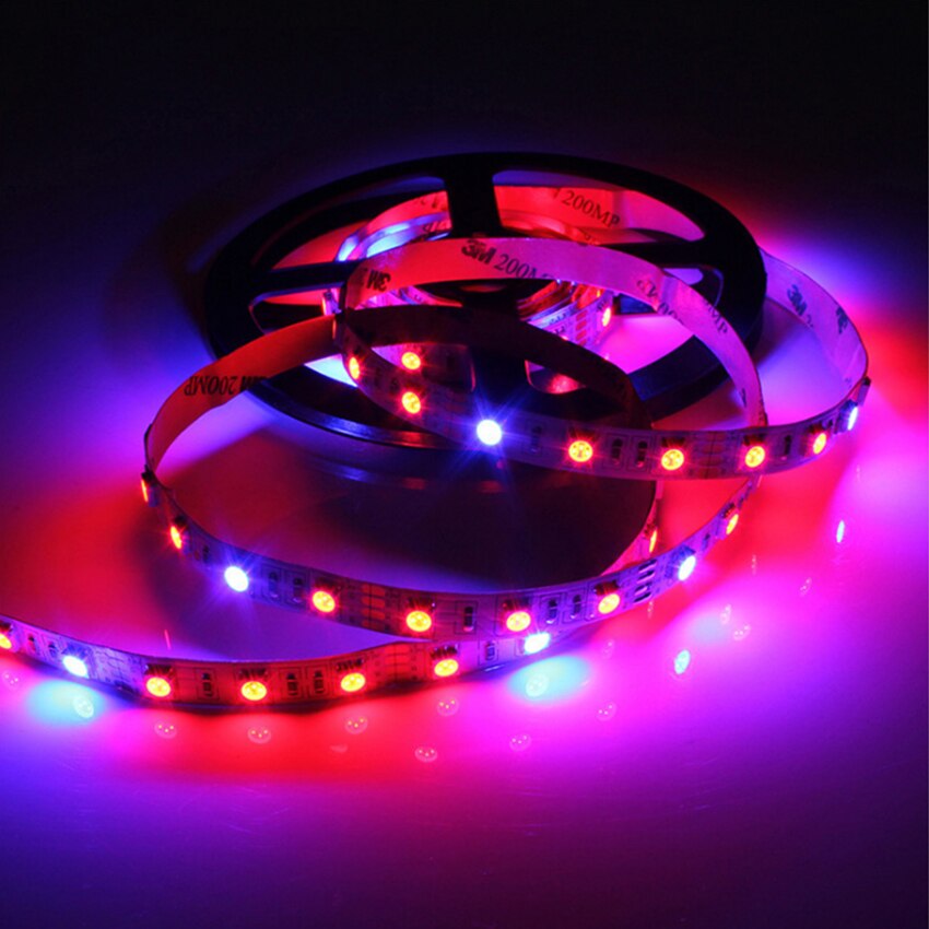 LED Plant Grow Lights 1M 2M 3M 4M 5M SMD 5050 DC12V Flexible LED Grow Strip Light for Greenhouse Hydroponics Plant Vegetable