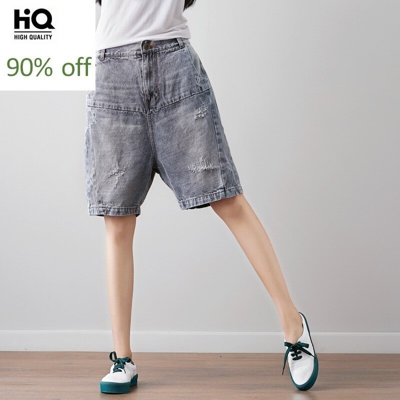 Summer Casual Shorts Jeans for Women Vintage Rippe... – Grandado