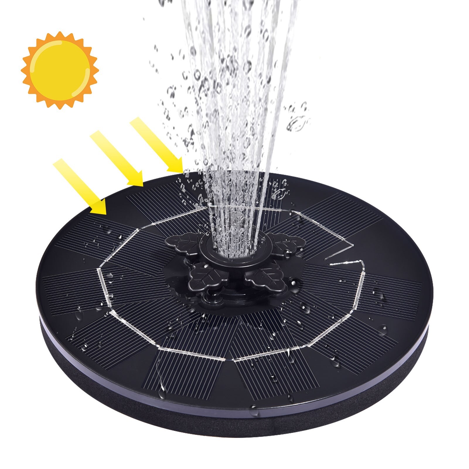 3-in-1 Solar Fountain Nozzle Swimming Pools Fountain Floating Solar Fountain Solar Powered Garden Water Fountain Pool Pond Deco