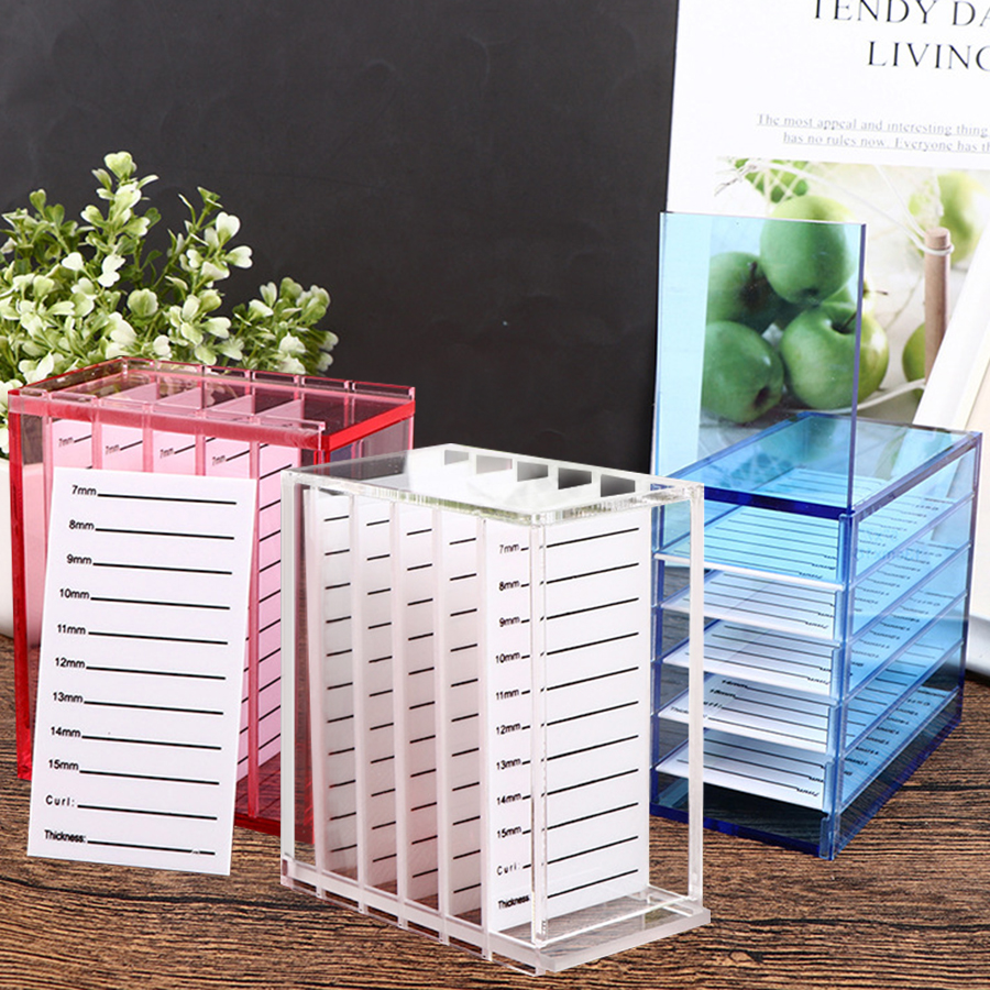 Caja de almacenamiento de extensiones de pestañas, paleta acrílica de 5 capas, organizador de pestañas, soporte de exhibición, suministros de herramientas de maquillaje, 1 Uds.