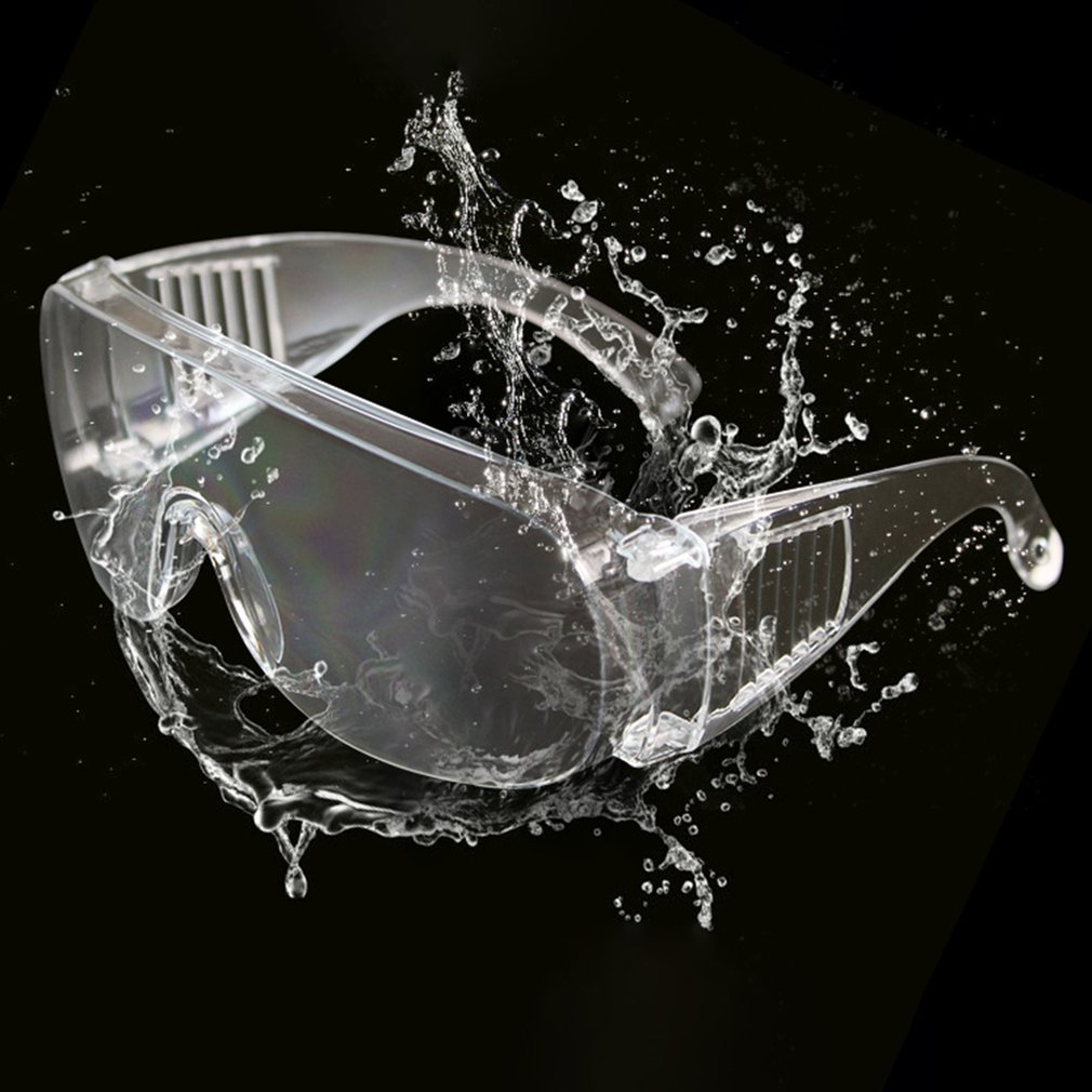 Beskyttelsesbriller fungerer anti støv øje anti-tåge antisand vindtæt anti støv spyt gennemsigtige beskyttelsesbriller øjenbeskyttelse