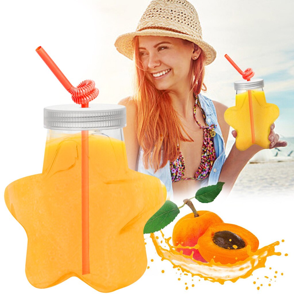 1pc Plastic Star Shaped Bottle Drink Cup Water Wine Bottle Party Home Decor Summer Beach Drink Cup Wedding Bottle