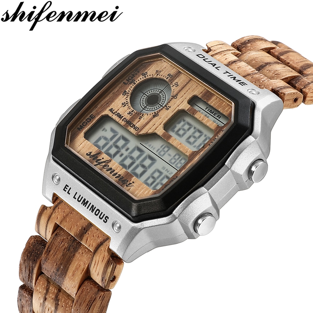 Shifenmei Heren Horloges Digitale Rechthoek Case M. Grandado