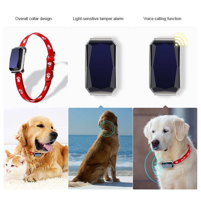 Smart Pet GPS GSM Tracker Dog Cat Security Collar Anti-Lost Real Time Pet Locator Intelligent GPS Trackers Battery Lasted 7 Days