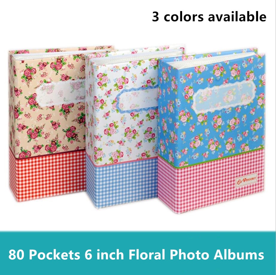 Album Photo Floral à 100 poches 4x6 pouces | Stockage de mémoire à Type intercalaire, couverture en papier pour remise de diplôme de mariage, Albums commémoratifs