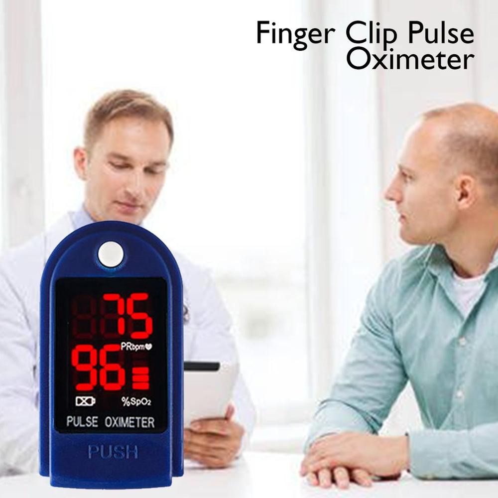 1pc Blood Oxygen Monitor OLED display Blood Oxygen Finger Pulse Digital Fingertip Oximeter Oxygen Saturation Monitor No Battery