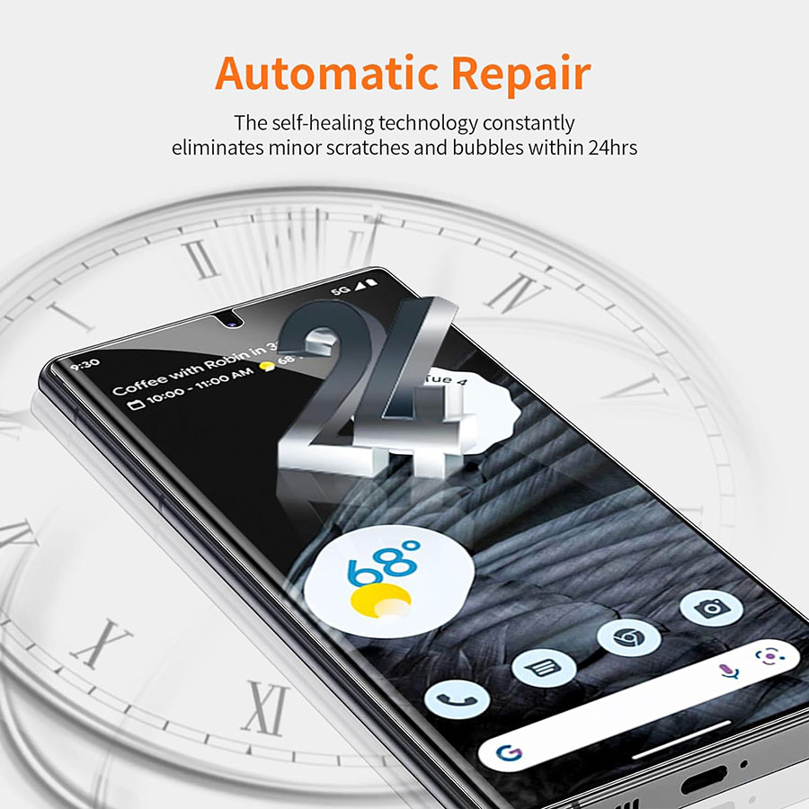 Protecteur d'écran en Hydrogel pour Google Pixel 8 Pro 5A 4A 5G 4G, film en silicone TPU 256, auto-cicatrisant