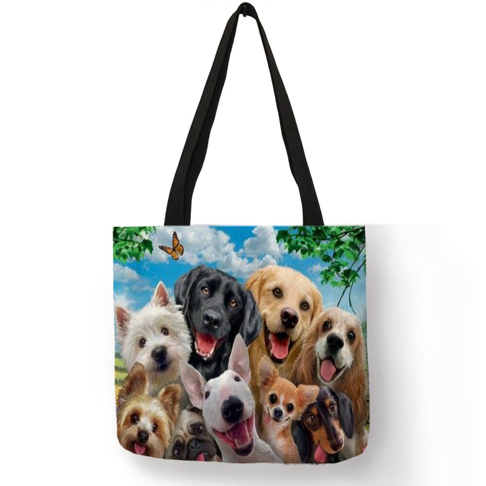Nette golden Retriever Druck Tote Tasche Für Frauen wiederverwendbar Große Kapazität einkaufstaschen Dame Tote lässig Schulter Taschen: 011