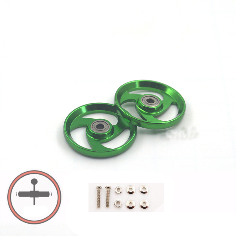2pcs Aluminum Alloy 19mm Rollers Bearing Roller Arc Edge Guide Wheel Tamiya Mini 4WD 94996/95349/95348/15449 Self Made Parts