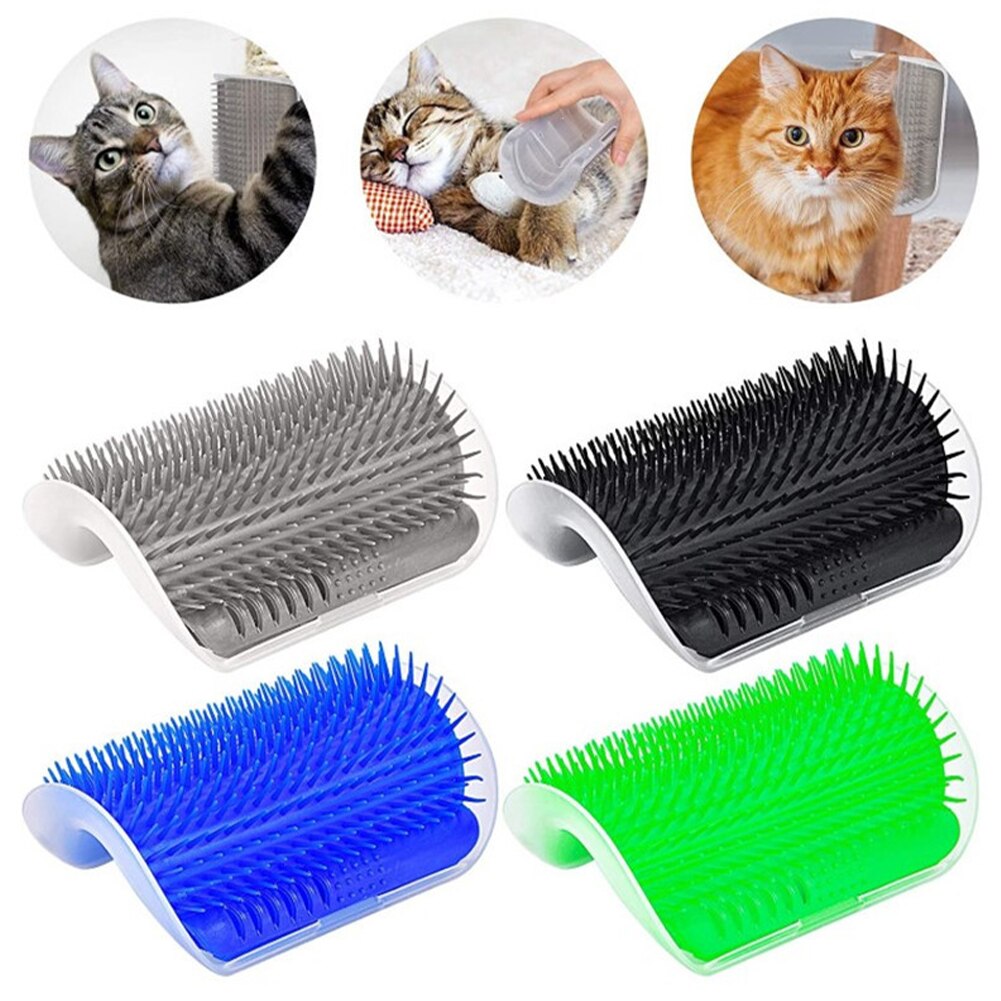 Strumento per prurito gattino solletico forniture per animali domestici spazzola per massaggi gioca a pettine gatto morbido se stesso toelettatore accessori per angoli a parete sfrega cucciolo