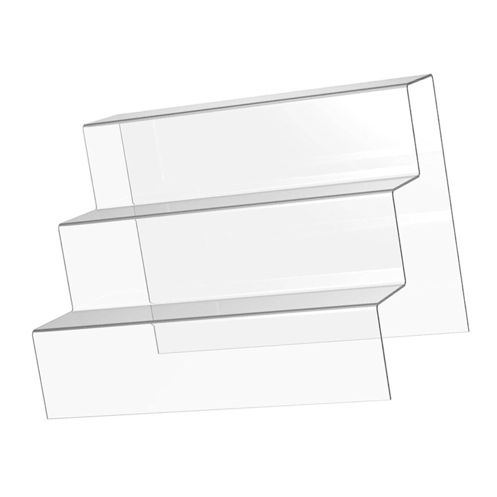 Acrylic Stepped Display Stand 2-Tier/3-Tier Storage Rack Desktop Organizer Holder for Ornaments Models (20/24cm)