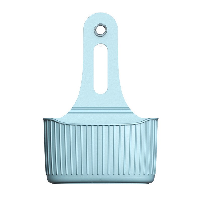 Køkkenhylder vask hængende taske vandhane vask kurv opbevaring hængende kurv svampeholder: Himmelblå