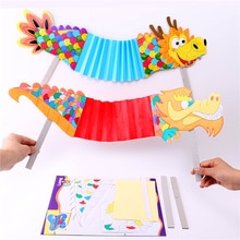 Handgemachte Diy tanzen Drachen Kindergarten Handwerk Spielzeug Für freundlicher Manuelle Diy Materialien Kreative Kind Spielzeug Chinesische Neue Jahr Dekor