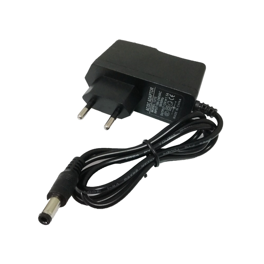 Adaptador convertidor de 12V, 1.5A, 1500mA, CA 100V-240V, cc 12V, 1.5A, 18W, cargador de fuente de alimentación, enchufe europeo y estadounidense 5,5x2,5/2,1 MM