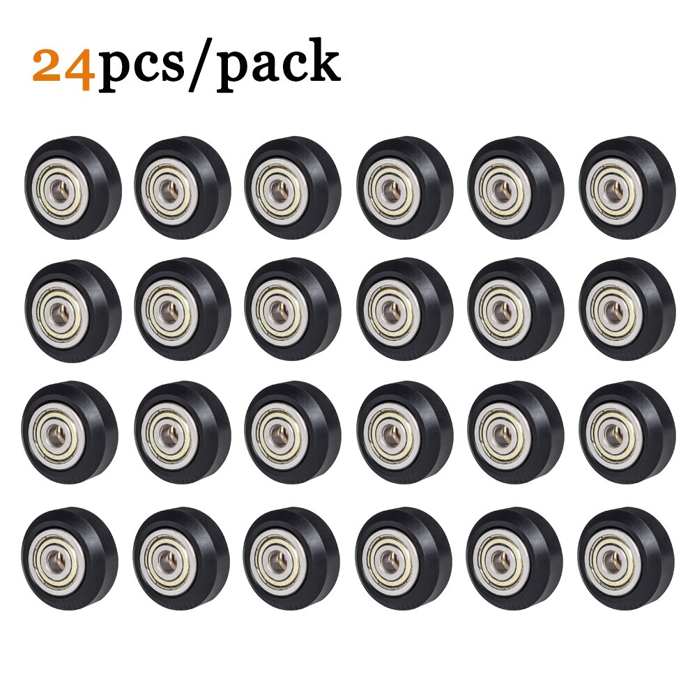 SIMAX3D CNC Openbuild Wheel stampante 3d parte 20/24pcs puleggia POM in plastica con cuscinetto puleggia folle ingranaggio Perlin Wheel ender 3 Pro: 24pcs Pulley