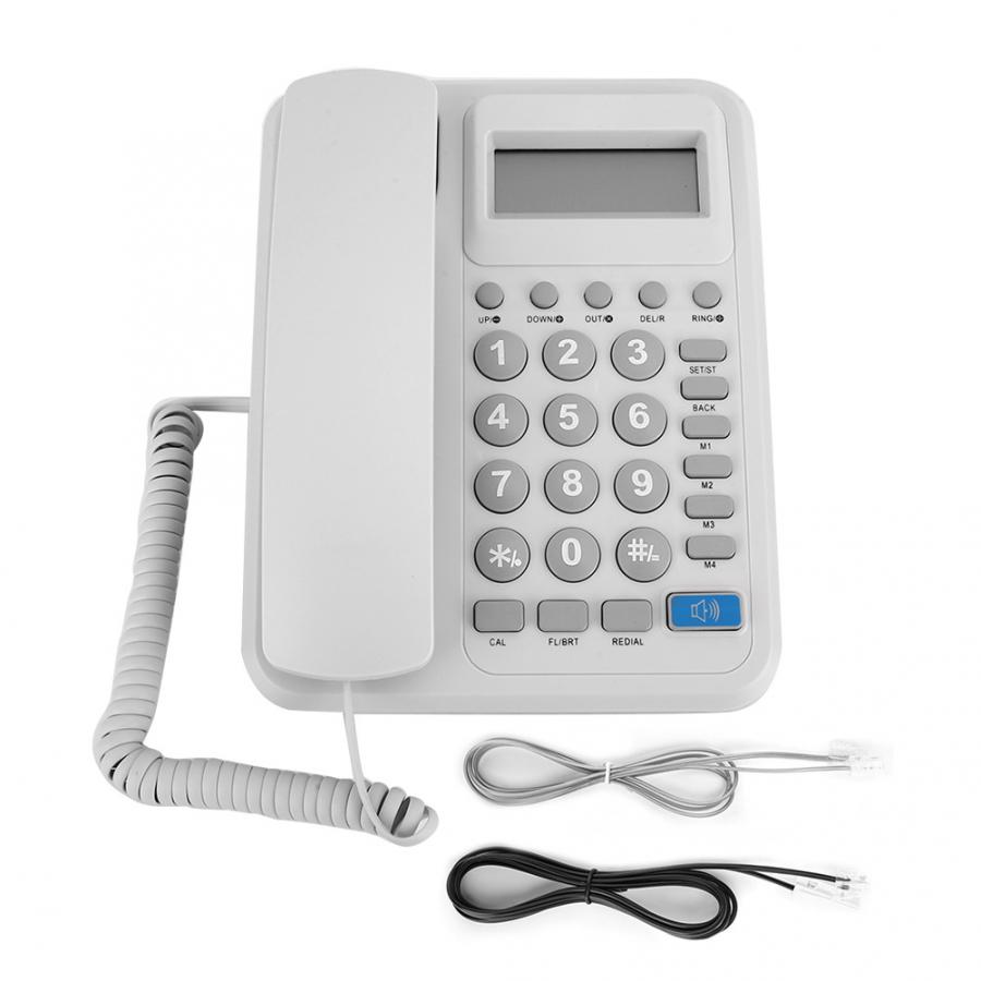 KX-T2023 Landline Phone Caller ID Display Battery Free Telephone (UK Telephone Line with Random Color): White