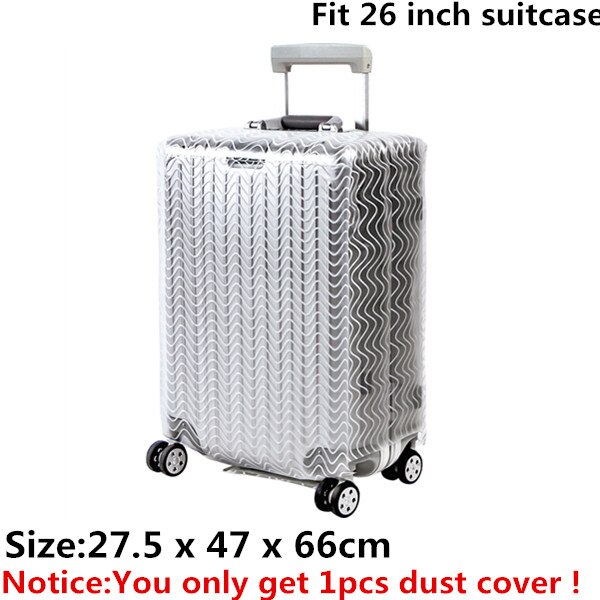 Couverture de poussière imperméable transparente de fraise 20-28 pouces couverture de protection de bagage de PVC accessoires de valise de voyage approvisionnement en produits