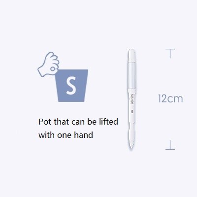 Sostee Aquameter, Sensor de humedad del suelo para plantas en macetas, comprobador de riego, sonda, (Blanco/verde, Grande/mediano/Pequeño, rellenable): Small White