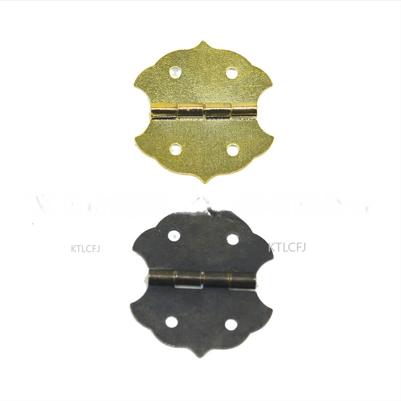 6Pcs Antique Hinge Lace Hinge Long Hinge Wooden Box Hinge Strip Hinge Packing Box Accessories 90 Degree Hinge