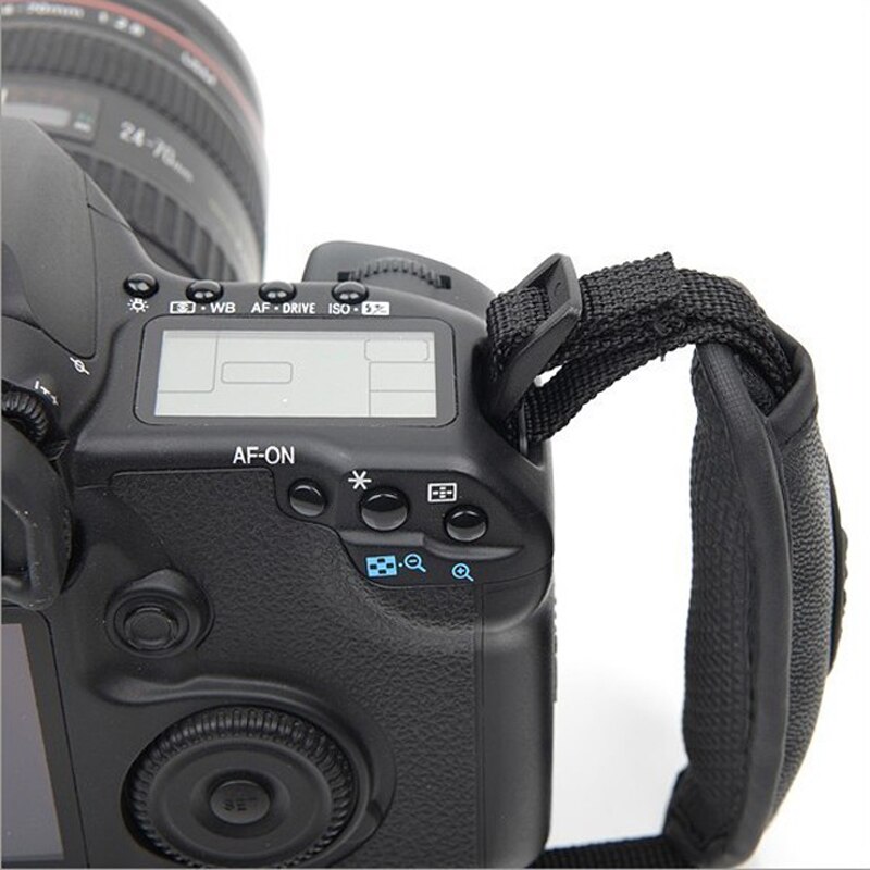 Kamera handledsrem svart läder mjukt handgrepp för canon nikon sony dslr