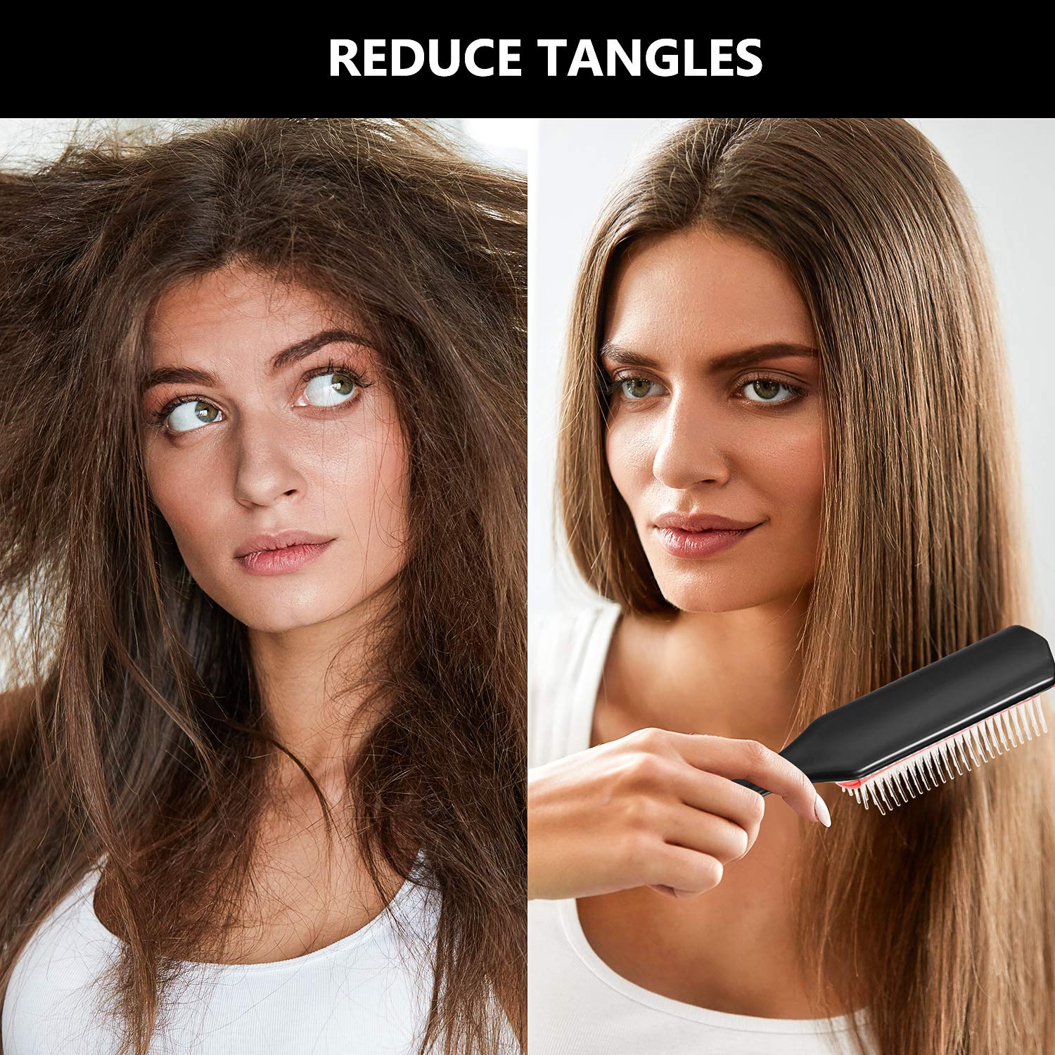Brosse Cheveux Boucles Femme 9 Rows Curly Hair Brush Denman Detangling Hair Brush Detangler Styling Comb Brosse Cheveux Afro