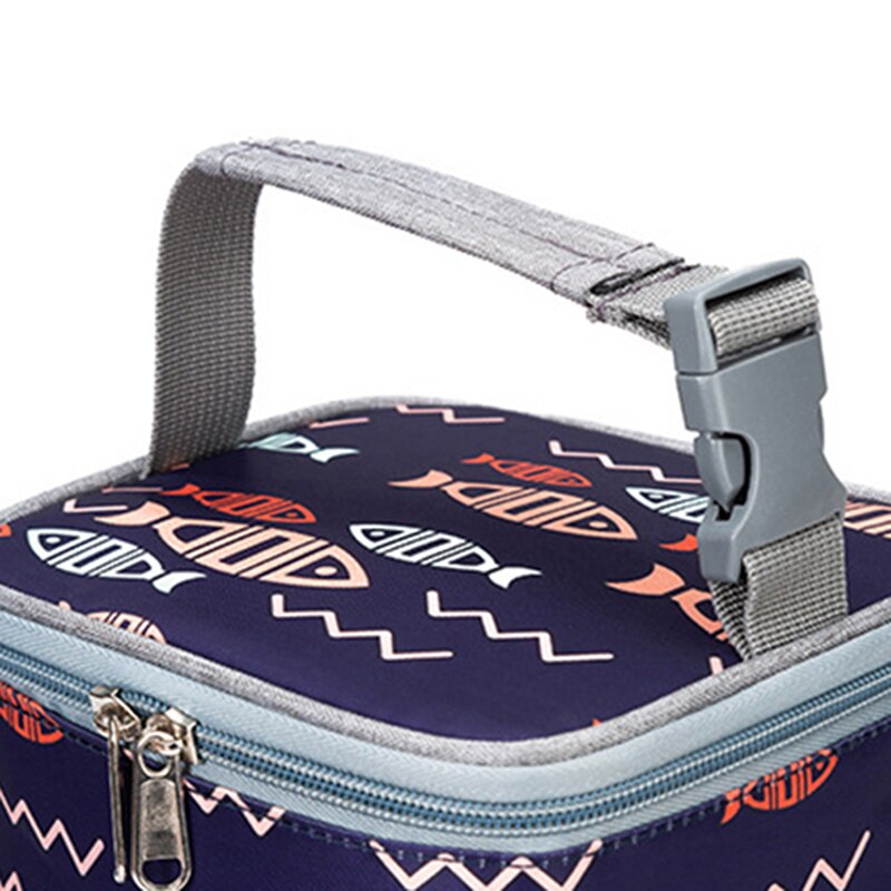 Portable Lunch Bag Cylinder-shaped Thermal Cooler Aluminum Foil Thickened Insulated Convenient Carry Tote Picnic Storage Bags