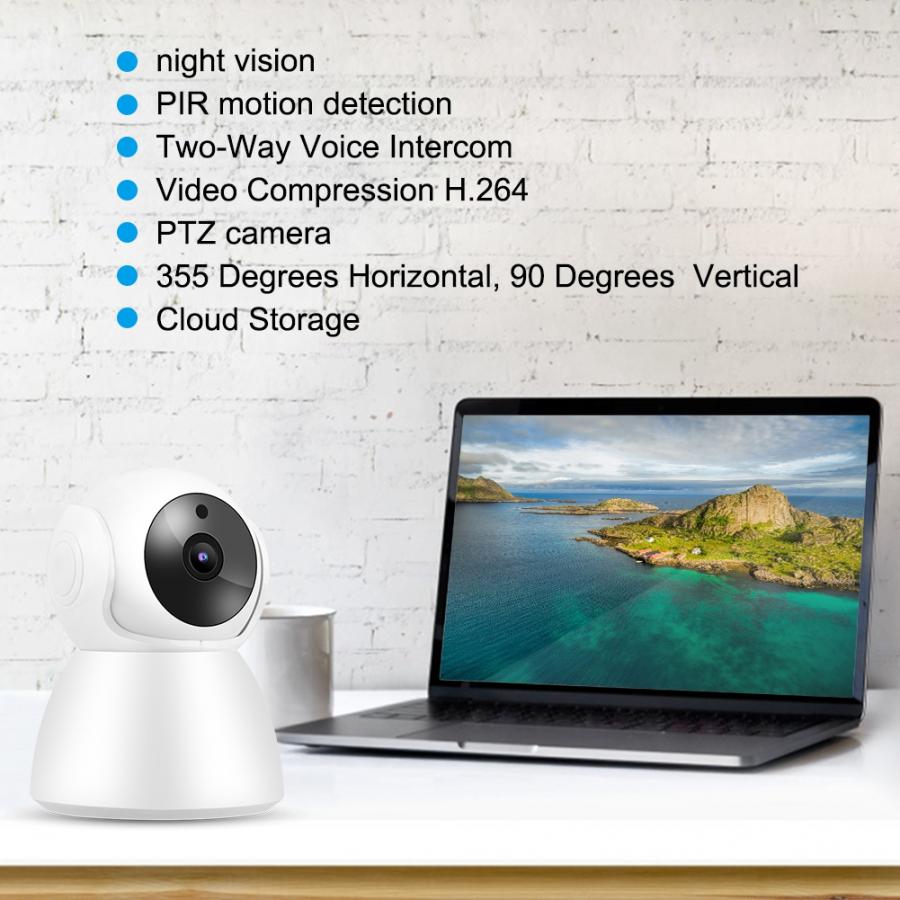 Sikkerhedskamera 1080p 720p wifi ip babycam 2-- vejs intercom babypleje monitor indendørs hjem ptz kamera 110-240v