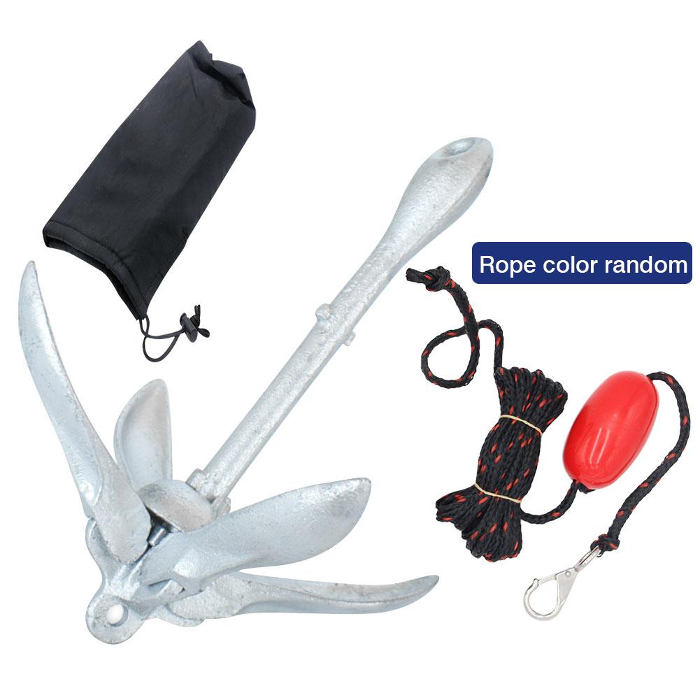 Folding Anchor Fishing Accessories for Kayak Canoe Boat Marine Watercraft Aluminum Lightweight Small Watercraft Anchor