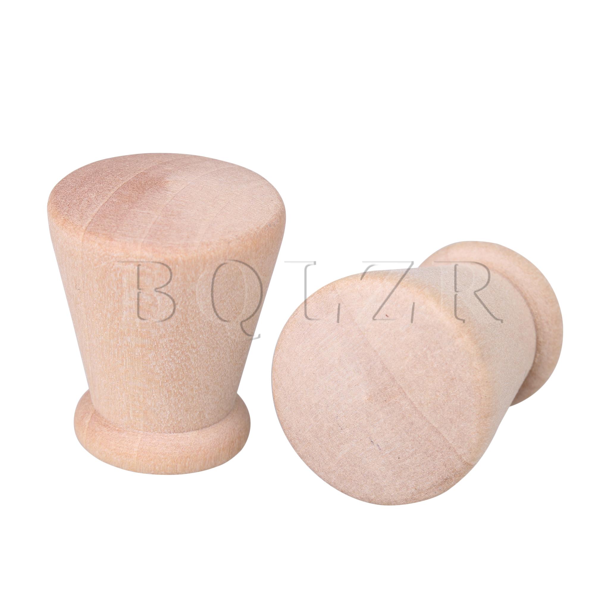 BQLZR Tapered Wooden Handle Unpainted Cupboard Cab... Grandado