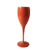 1 PC Moet Champagne Flutes Glasses PP Plastic Wine Glasses Dishwasher-safe White Acrylic Champagne Glass Transparent Wine Glass: Orange