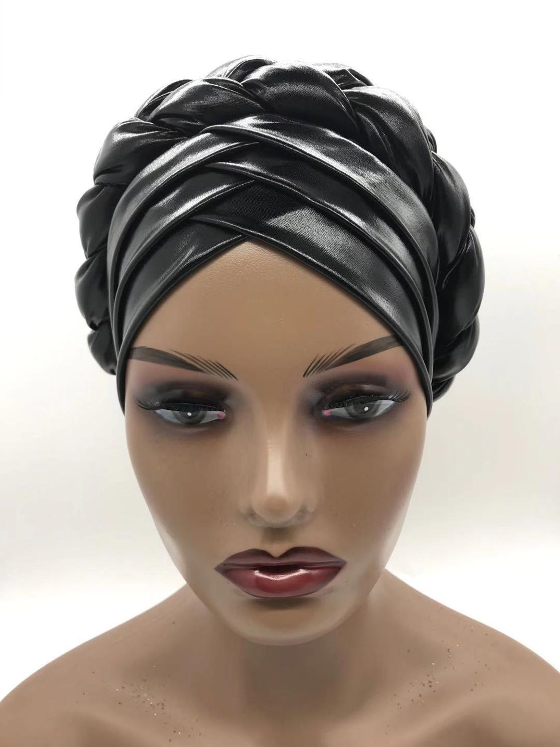 latest aso oke auto gele headtie Already Handmade african Cap Nigerian Wedding Gele women braid turbans Ladies head wraps: 6