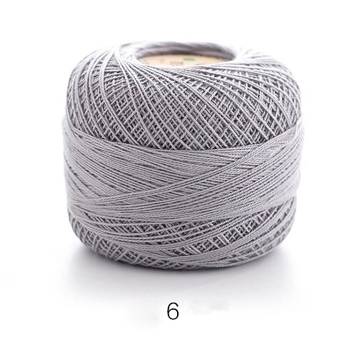 50g/Pc Cotton 0.8mm 20 Colors Lace Crochet Yarn By 1.5mm Crochet Hooks Hand-Knitted Baby Silk Thin Yarn For Knitting DIY Crafts: 6