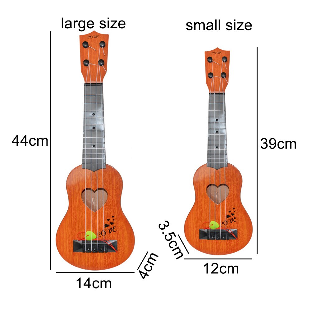 Kind Einfarbig Holz Ukulele Hawaiian Gitarre Griffbrett Saiten Instrument Spielzeug Gitarre Linde Musical Instruments